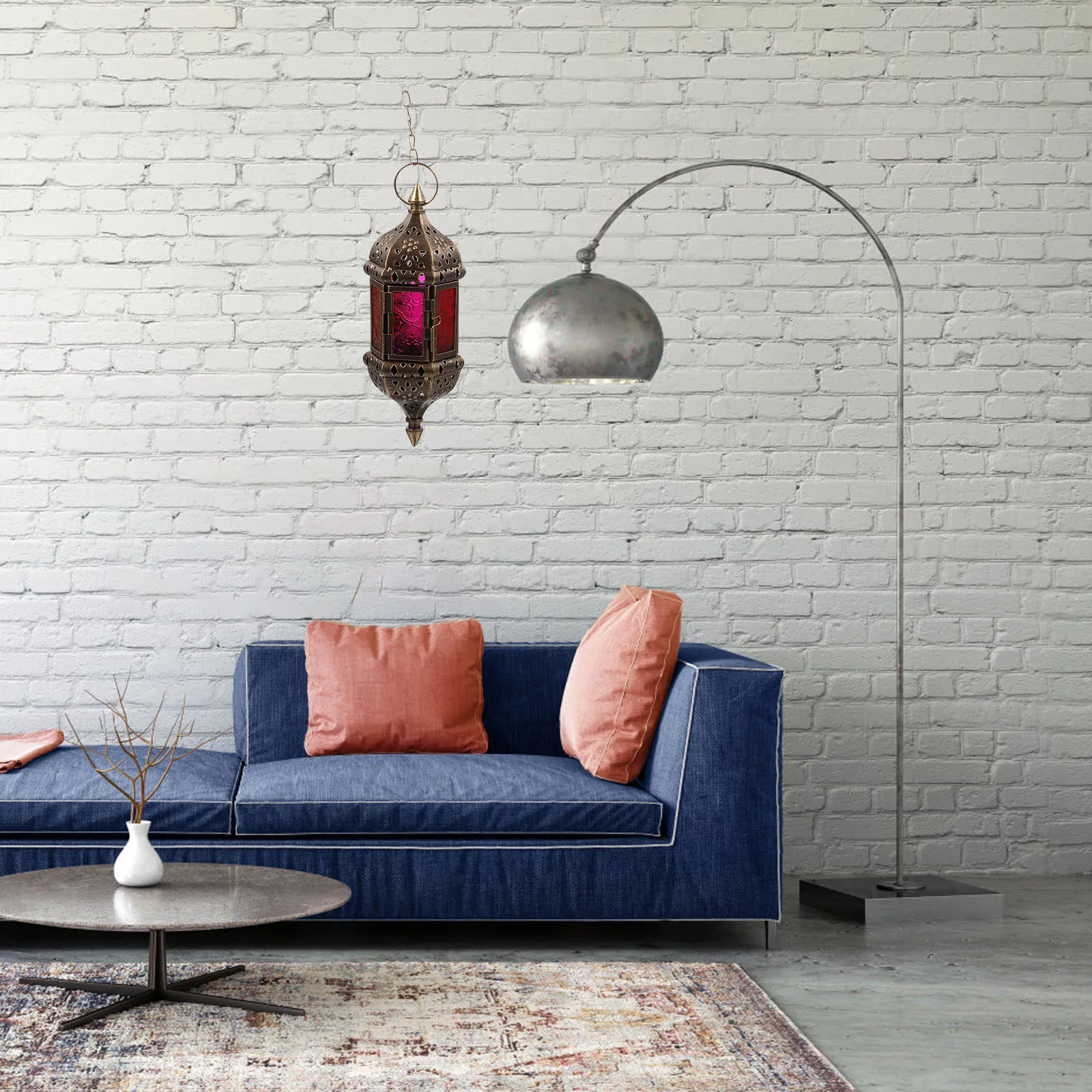 

Vintage Holder Handcrafted Metal Hanging Decorative Piece for Wall Or Ceiling Use Moroccan Inspired Lantern Style Home