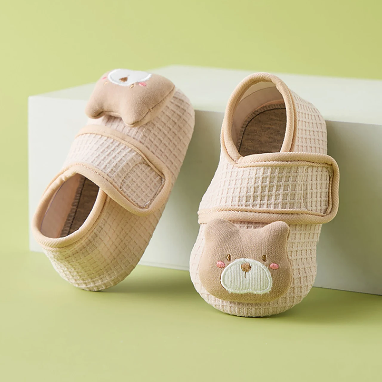 Soft Cloth Baby Flats Shoes With Nnti Slip Bottom Home Indoor Toddler Climbing Pads Shoes 1-3Year Children Low-cut Floor Socks