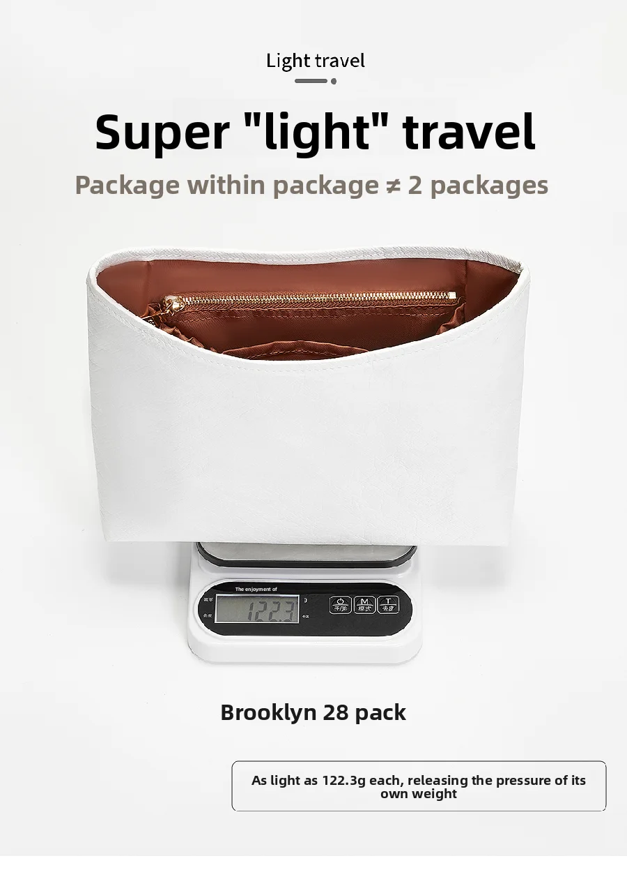 Bag Organizer Insert For Coach Brooklyn28 Lightweight Bag Insert Storage Dupont Paper Bag Support Waterproof Bag Accessories