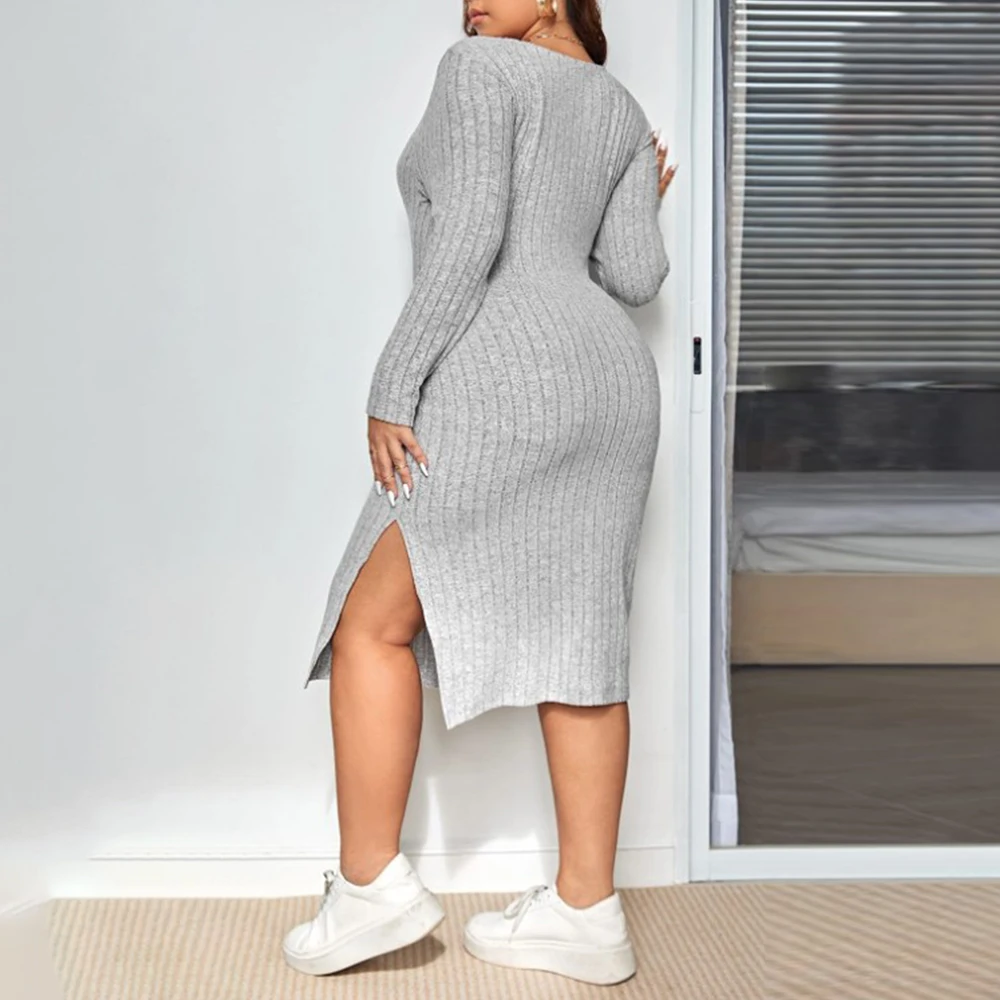 Plus Size modna sukienka dla kobiet odzież 2023 jesień zima duży rozmiar Sexy Bodycon długa spódnica odzież damska Mini sukienka Vestidos