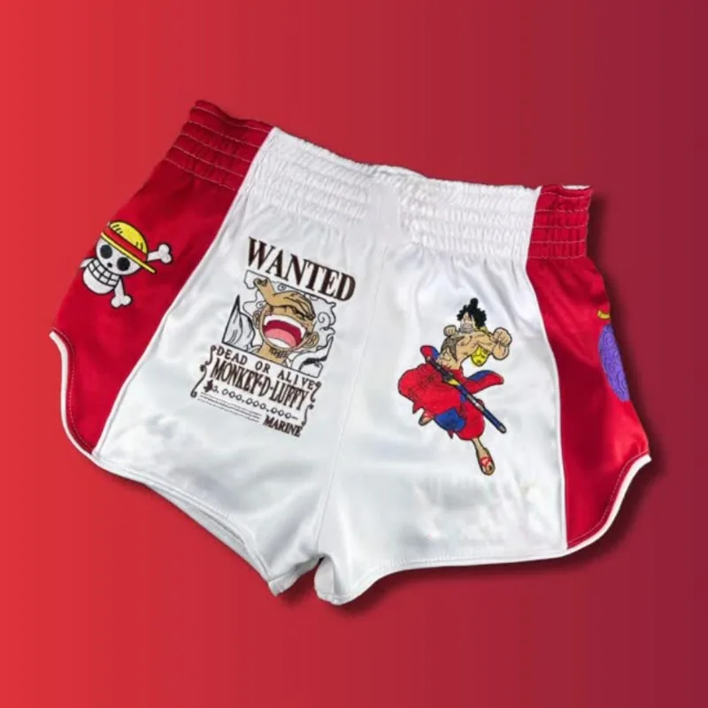 New White Sharingan 3D Cartoon Muay Thai Shorts Men Oversized Quick-dry MMA Sports Shorts Octagonal Cage Fighting Night Shorts view 2
