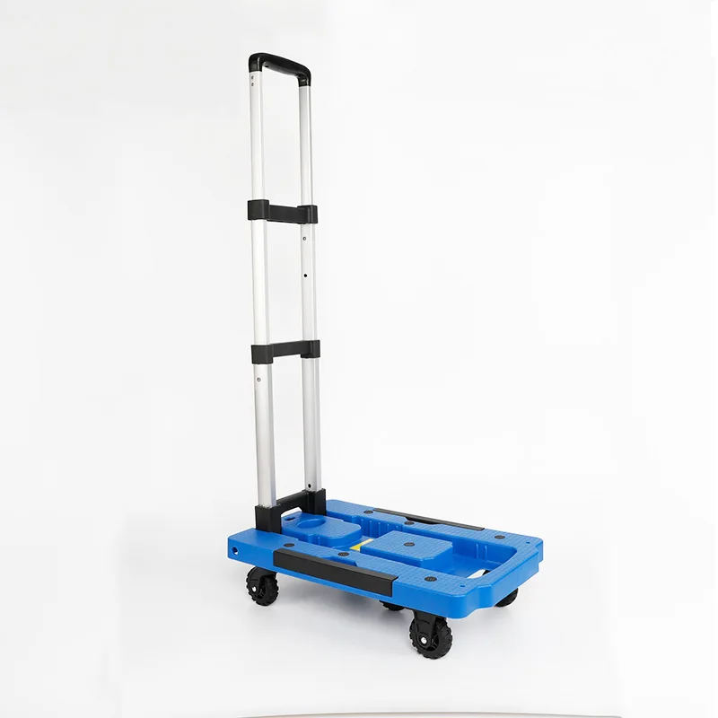 

Folding portable trolley pulling truck trolley shopping shopping food handling load king flatbed trolley household