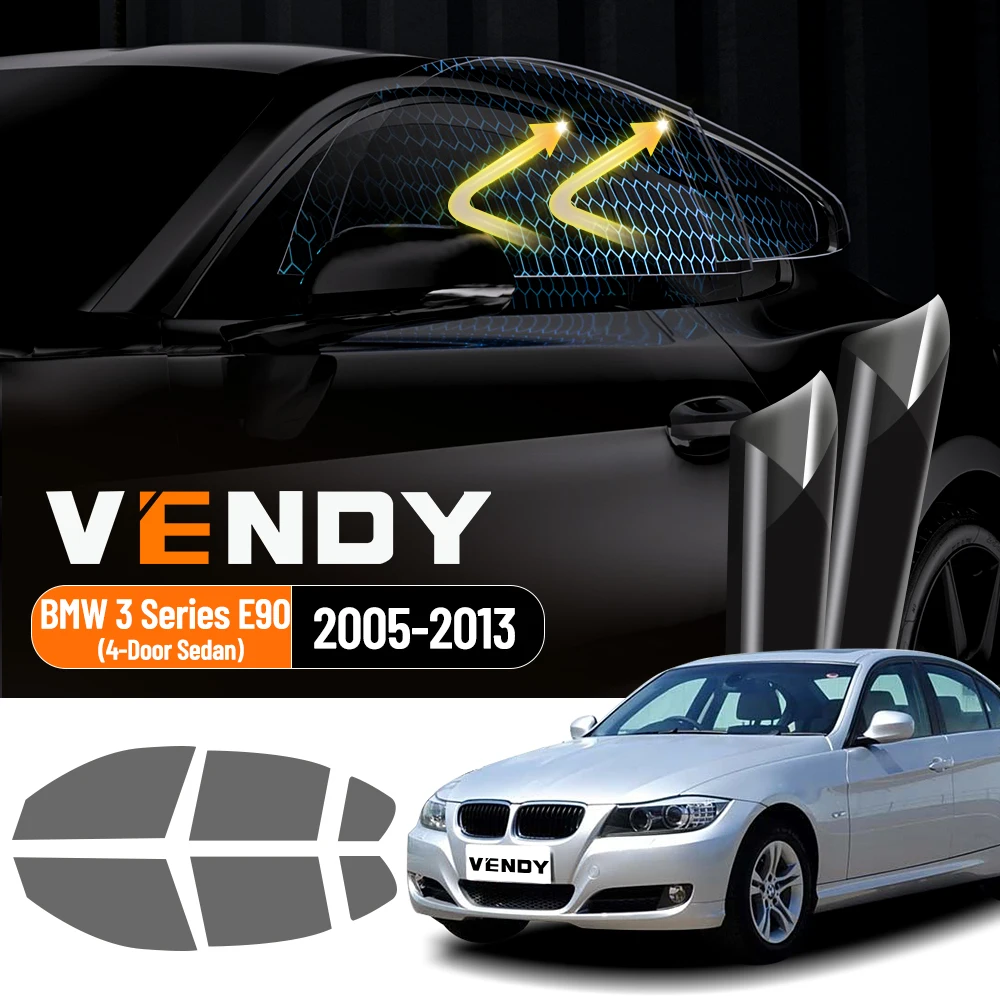 

For BMW 3 Series E90 2005-2013 4-Door Sedan Pre-Cut Car Window Tint Film Kit Solar Tinted Film Privacy,Heat & UV Protection