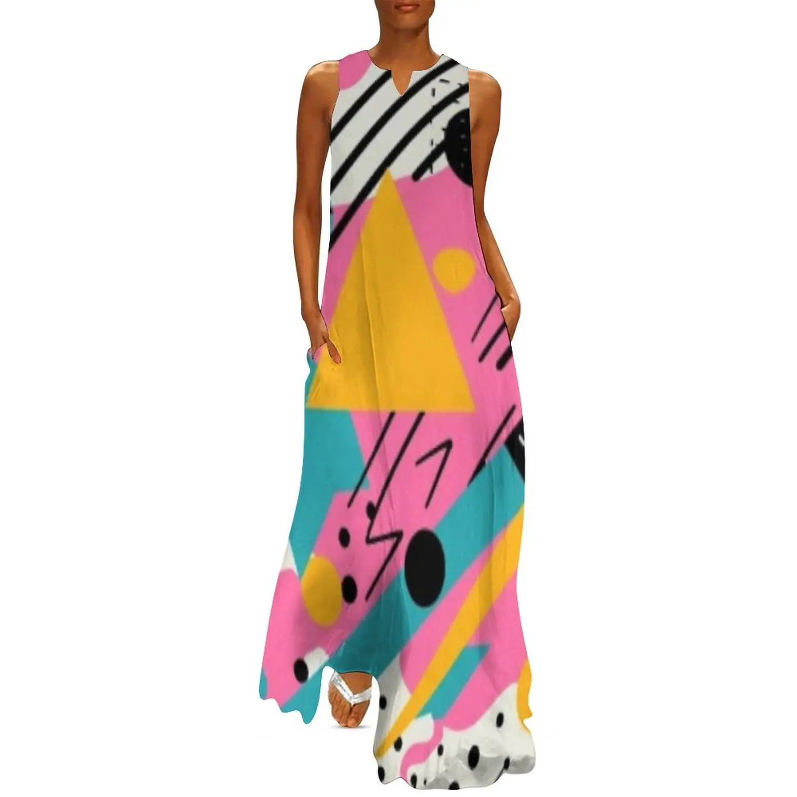 

memphis pattern Long Dress dresses for special events birthday dress women's evening dress 2025 luxury woman evening