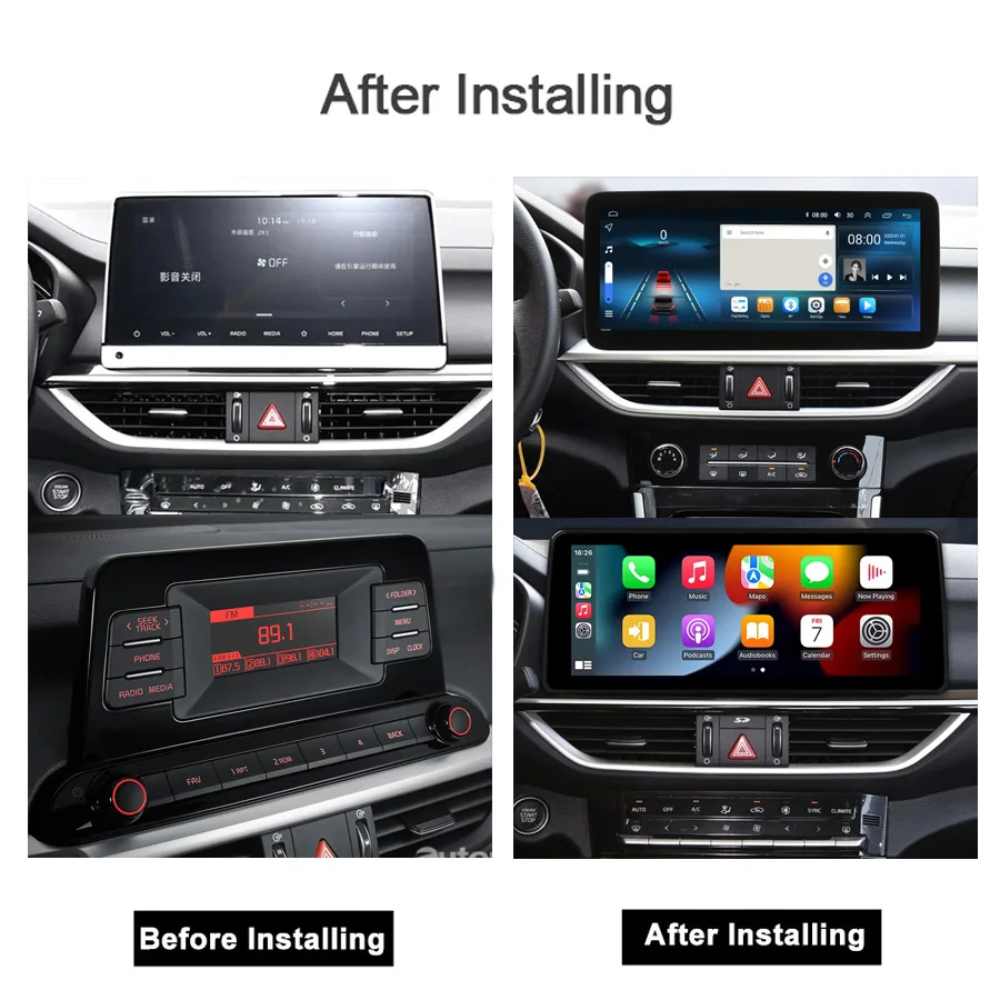 Carplay Android 14 Car DVD Player 8+256GB GPS Radio Navigation Wifi Bluetooth Autoradio For Kia K3 Cerato 4 Forte 2019 2020-2022