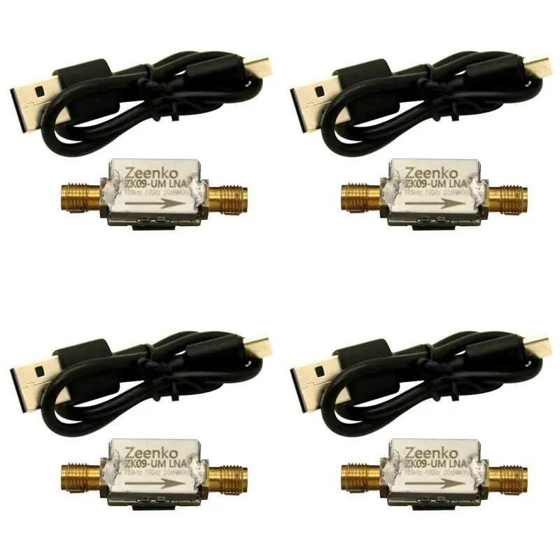 ABSY 4X Zeenko UM Series: малошумящий усилитель с интерфейсом USB Type-C, высоким коэффициентом усиления 20 дБ, модуль LNA RF предусилителя мощности ZK09-UM