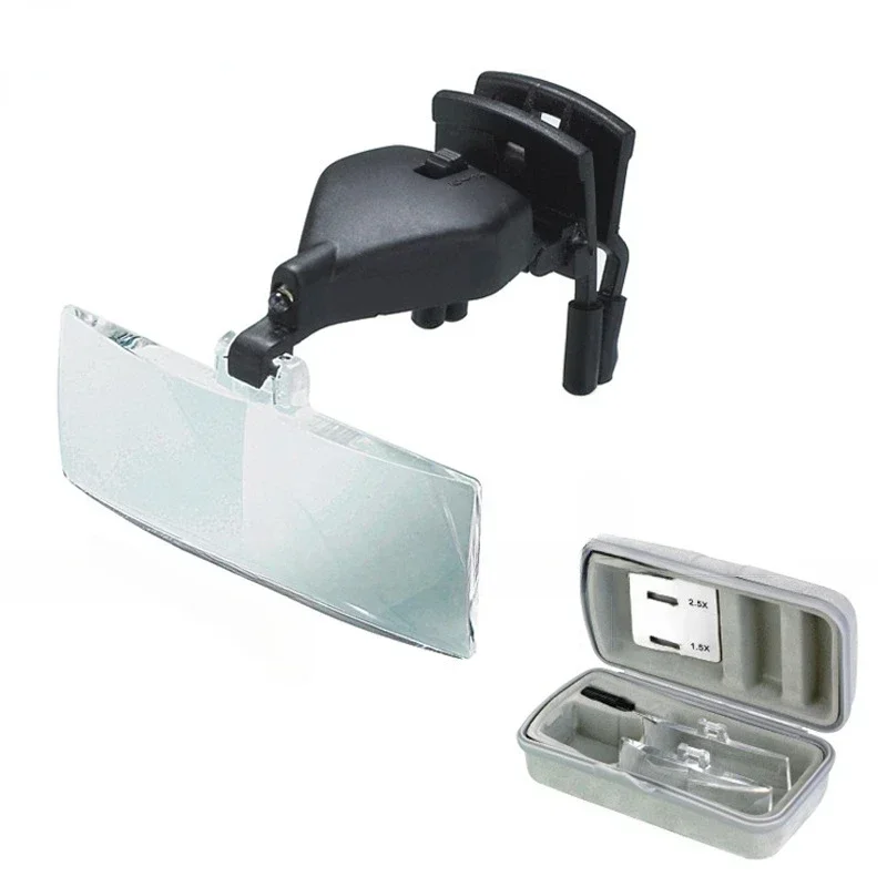 

Headband Illuminated Magnifier Eyewear Clip on Magnifier 1.5X, 2.5X, 3.5X Magnifying Glass with Led Light Backlit Glasses Loupe