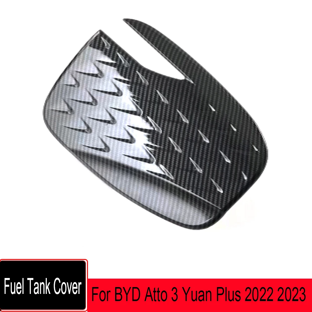 Car Accessories Carbon Fiber Fuel Tank Cap Cover Trim Decorative For BYD Atto 3 Yuan Plus 2022 2023