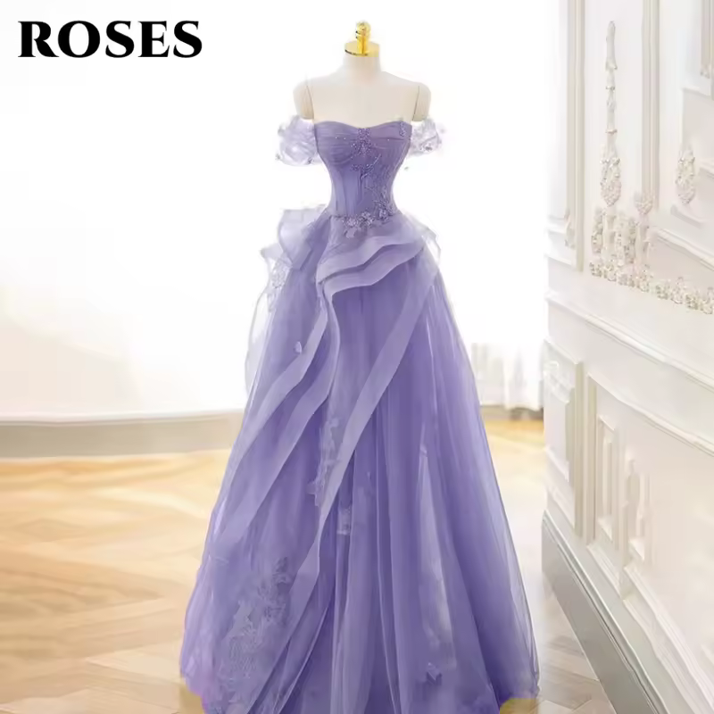 ROSES Sage Green Prom Dress Appliques Tulle Celebrity Dresses Tiered Pleat Women's Evening Dress Sweetheart Formal Gown 프롬 드 - Image 6