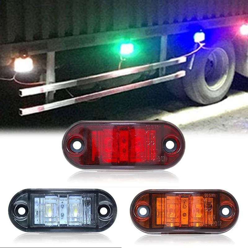 

12V 24V LED Car Trucks Side Signal Light Night Safety Driving Turn Signal Warning Light Auto Exterior Accessories Universal