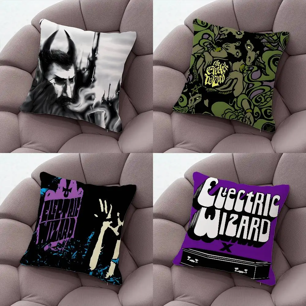 

E-Electric W-Wizard Band Pillow Case Plush Fabric Soft Pillowcase Double Sided Print Cushion Cover Household Gifts
