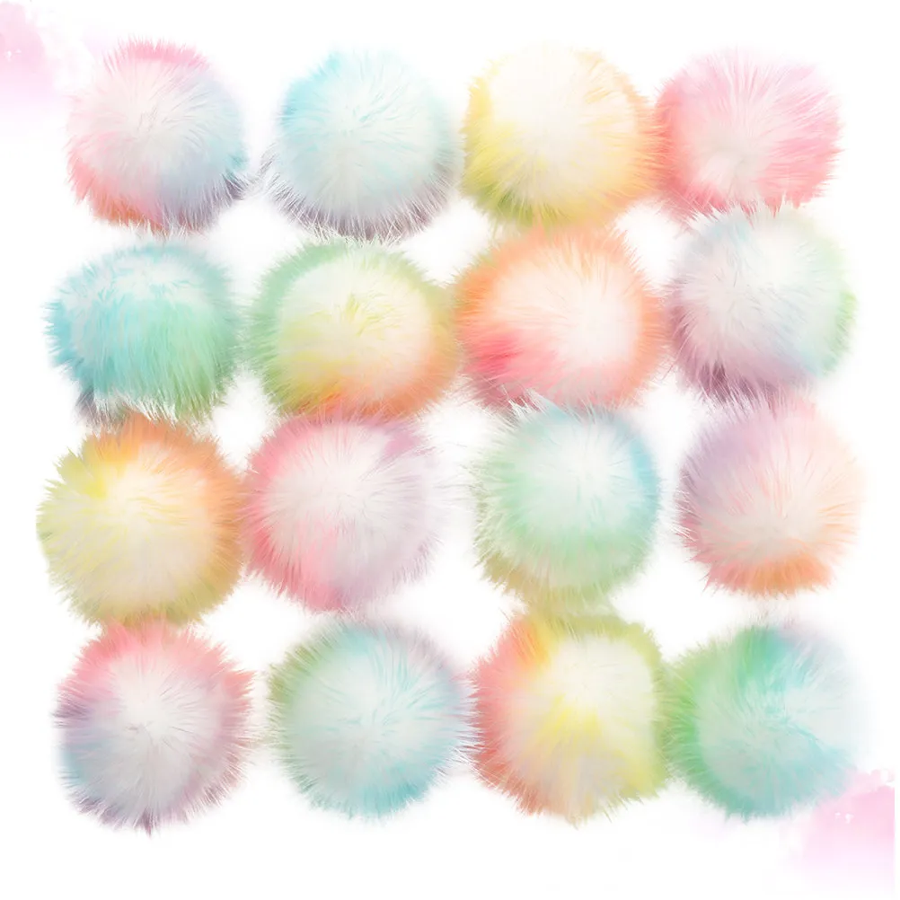 16Pcs Cute Pompom Balls 10Cm Diameter for Sweater Hat Shoes DIY Sewing Crafts Creative Clothing Accessories Gift Set Bulk Pack