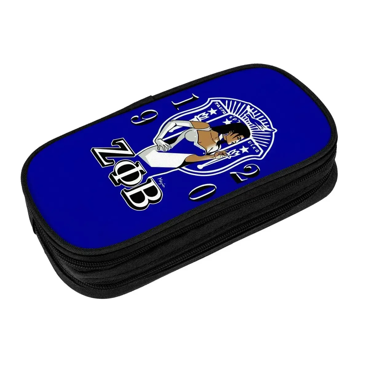 Zeta Phi Beta ZOB Pencil Cases for Boys Gilrs Large Capacity Greek Letter 1920 Pen Box Bag Stationery