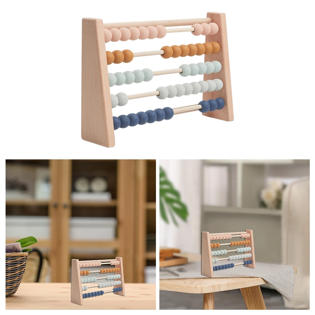 Colorful Abacus Math Learning Toy Kids Montessori Educational 50 Beads montessori toys kids learning toys