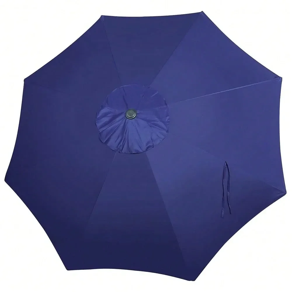 9ft Patio Umbrella Replacement Canopy, Market Umbrella Top, Outdoor Table Umbrella Canopy For 8 Ribs, Canopy Only,OneSize,NavyB