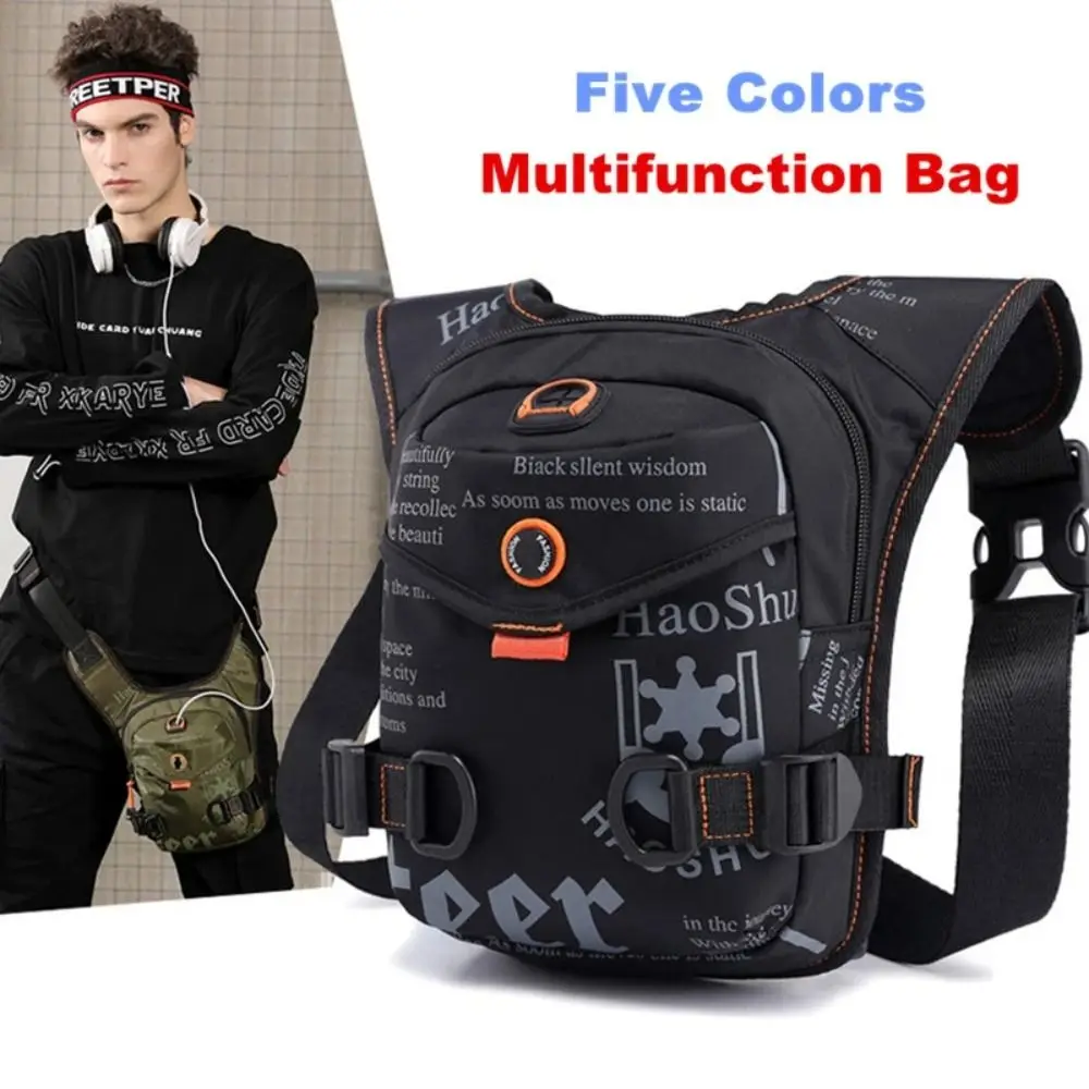 

Men Waterproof Nylon Drop Leg Bag Thigh Hip Bum Belt Fanny Pack Waist Travel Riding Motorcycle Cross Body Shoulder Bags