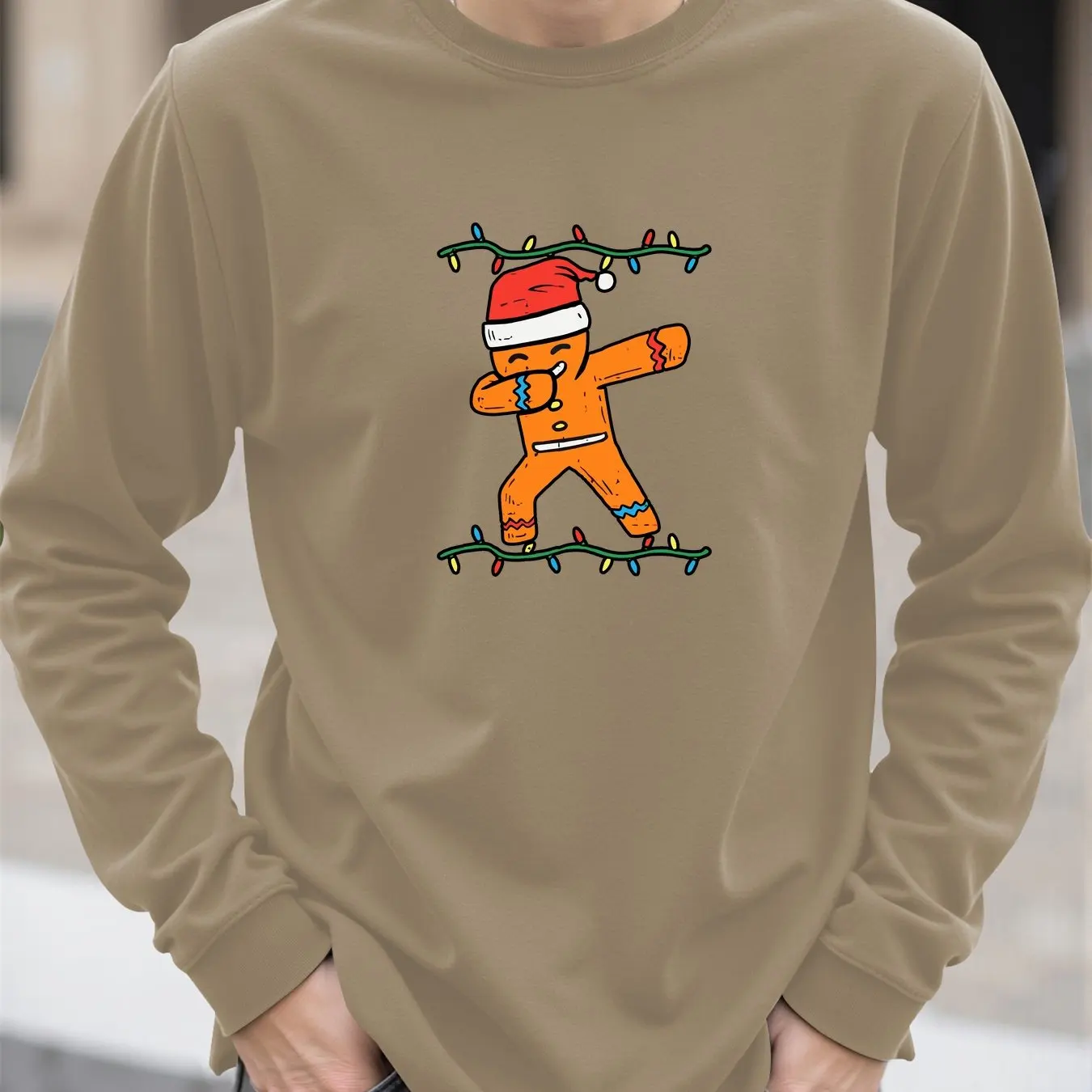 مضحك عيد الميلاد Harajuku ثلاثية الأبعاد طباعة الرجال تي شيرت موضة X'mas السنة الجديدة الملابس عادية س الرقبة طويلة الأكمام بلايز الخريف فضفاض المحملة