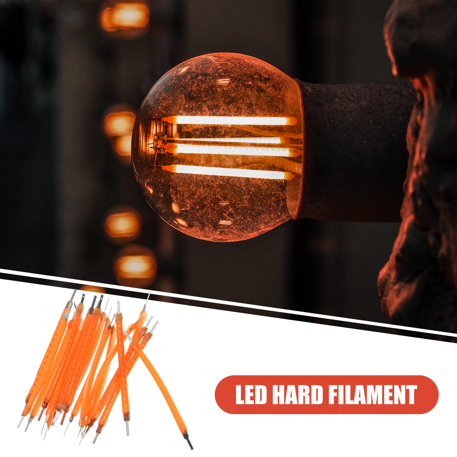 

20pcs Red Light 40mm Hard LED Bulb 3V 100mA Flexible Lamp Accessories for Home Lighting Photography Film