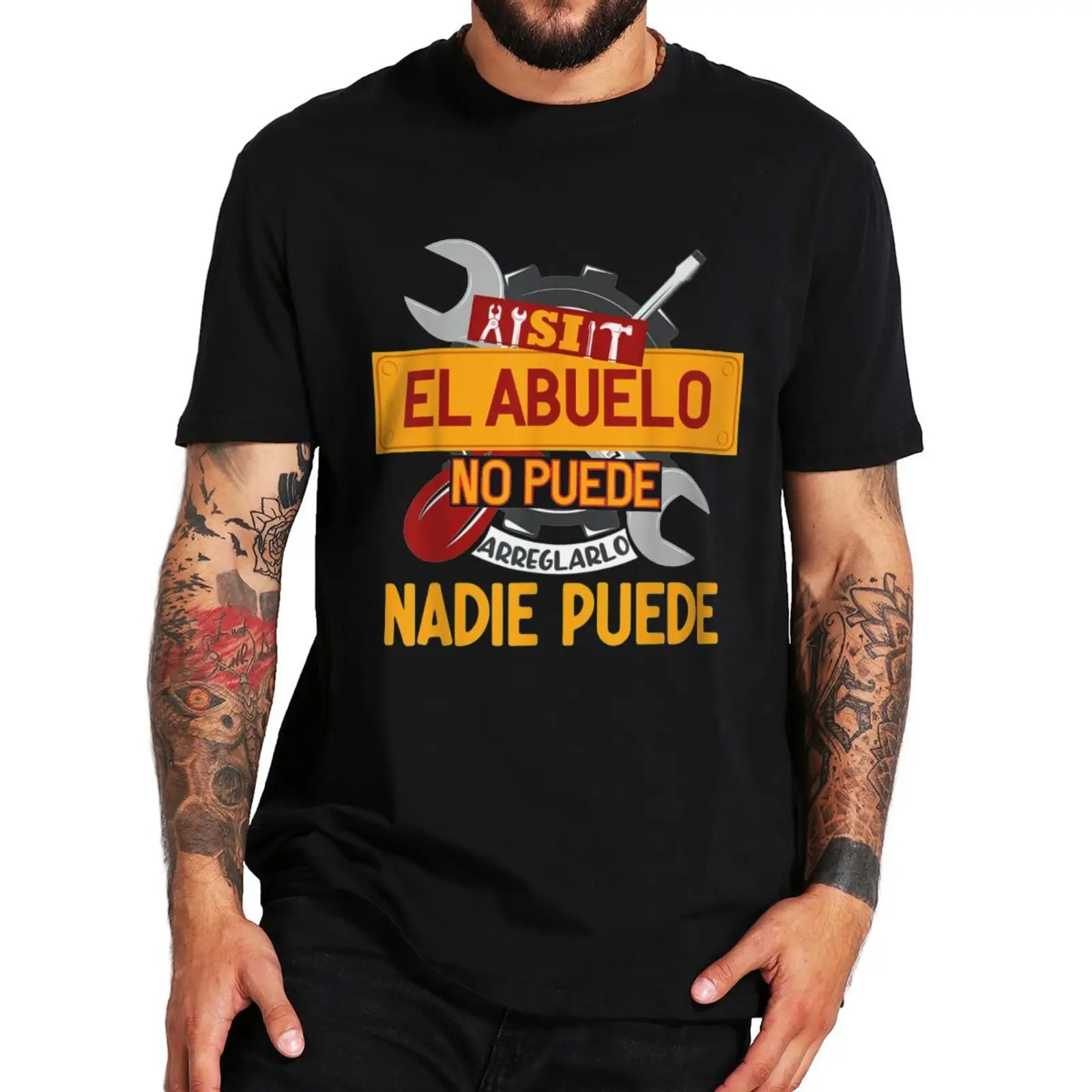 If Dad Can\'t Fix It We\'re Screwed T Shirt Retro Spanish Papa Father Day Gift Men Clothing 100% Cotton SoftT-shirt  EU Size