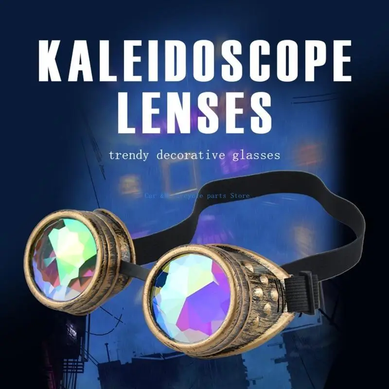 Y9UC Vintage Motocross Brille Retro Steampunk Brille Brille 6 Farben