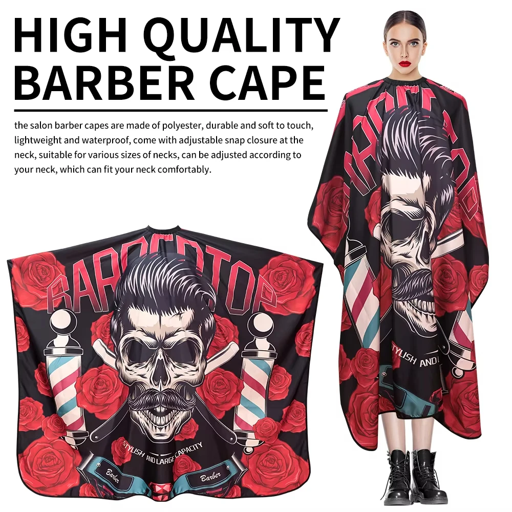 Red Barber Haircut Cloth Hairdresser Apron Hair Cut Cape Gown Hairdressing Coat for Barbershop Salon Professional Accessory