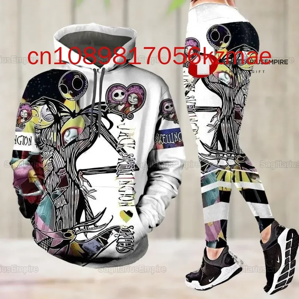 

Disney Sally Hoodie And Leggings Women's Sports Set Custom Nightmare Before Christmas Hoodie Yoga Pants Sweatpants Fashion Sets