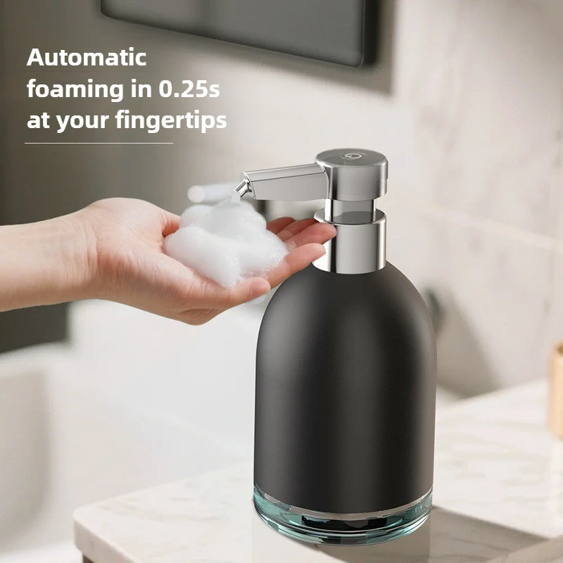 320ml  Automatic Soap Dispenser Liquid Soap Dispenser 5 Levels of Adjustment USB Rechargeable Foam Gel Sanatizer for Kitchen