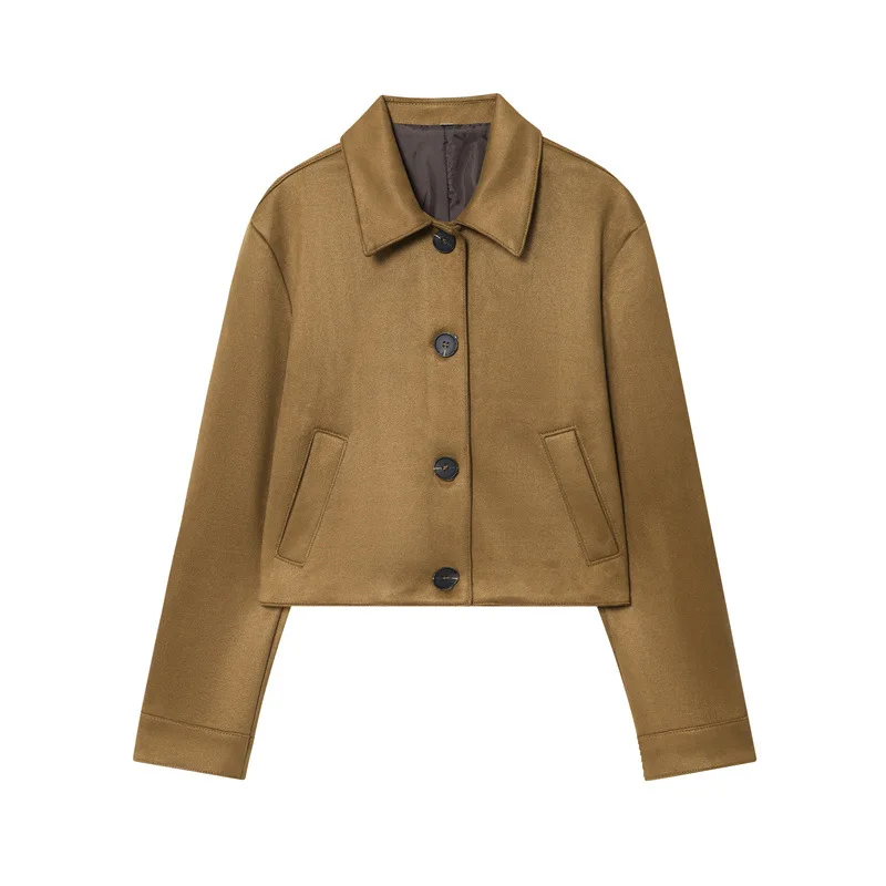 Autumn New Fashionable Simple Suede Texture Jacket