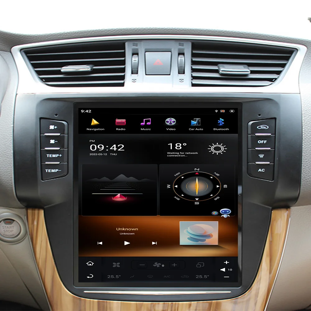 Auto Android 13 GPS Navigation Screen For Nissan Sylphy 2012-2017 Carplay Car Radio Stereo Multimedia Player Head Unit Autoradio