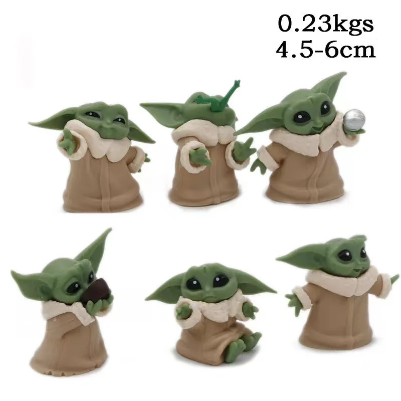 6PCS Star Wars 4-6cm ToyS Master Baby Yoda Darth PVC Action Figure Anime Figures Collection Model Children Gift