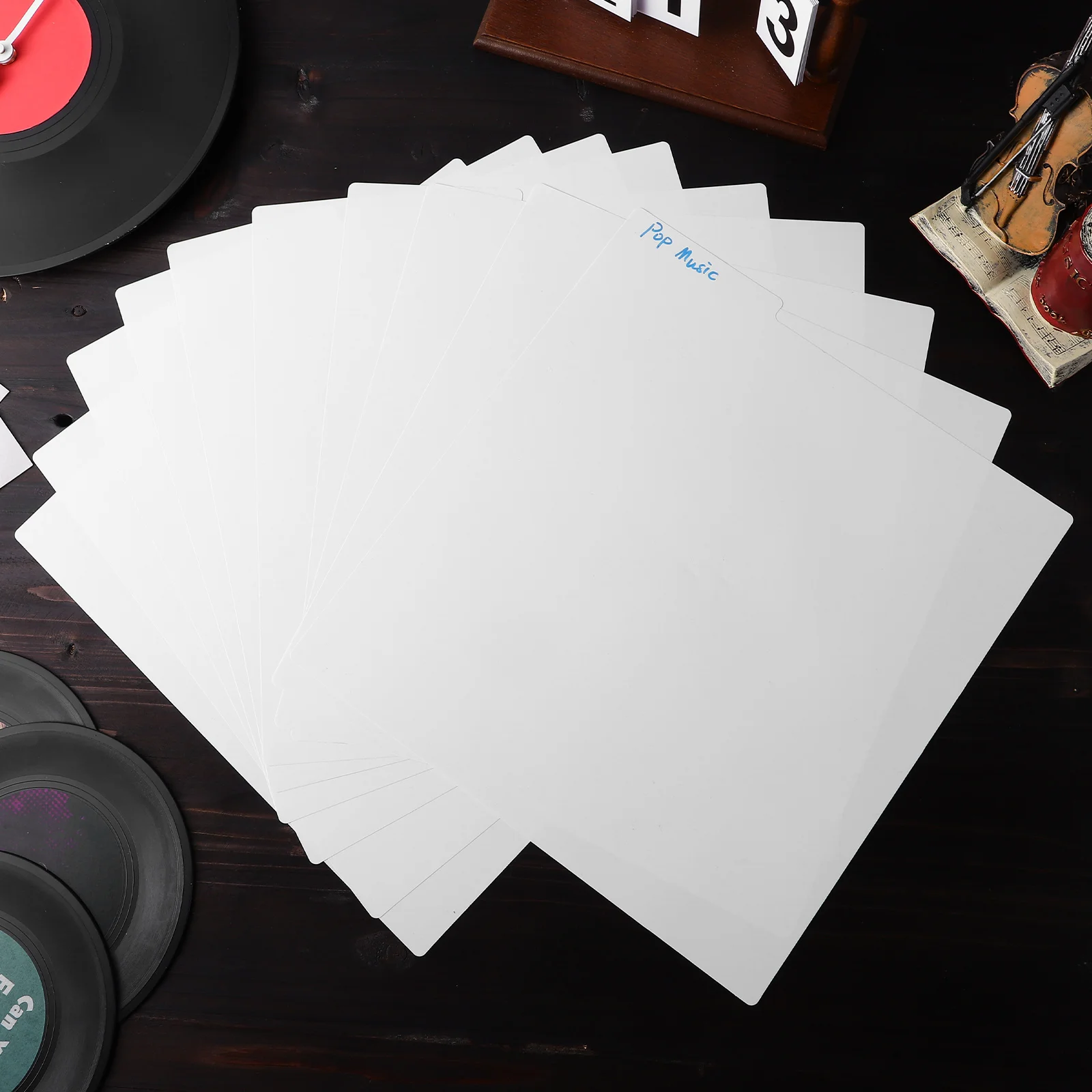 10 Pcs Record Separator Index Cards Vinyl Divider Partition Plate Pp Dividers for Storage Boxes