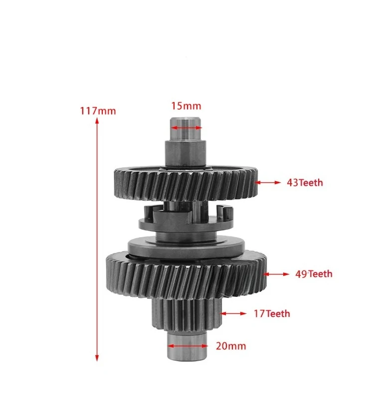Eje intermedio inverso del motor, eje medio inverso, contraeje de engranaje para Loncin LX200 ATV200-M-S-AU200 LX200AU 200AU, 1 ud.