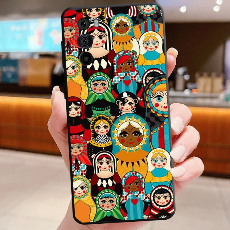 

Phone Case For Motorola Edge 50 40 Pro 60 50 40 30 Ultra Neo Fusion Moto G85 G72 G53 G54 G84 G13 G32 Russian Dolls Matryoshka