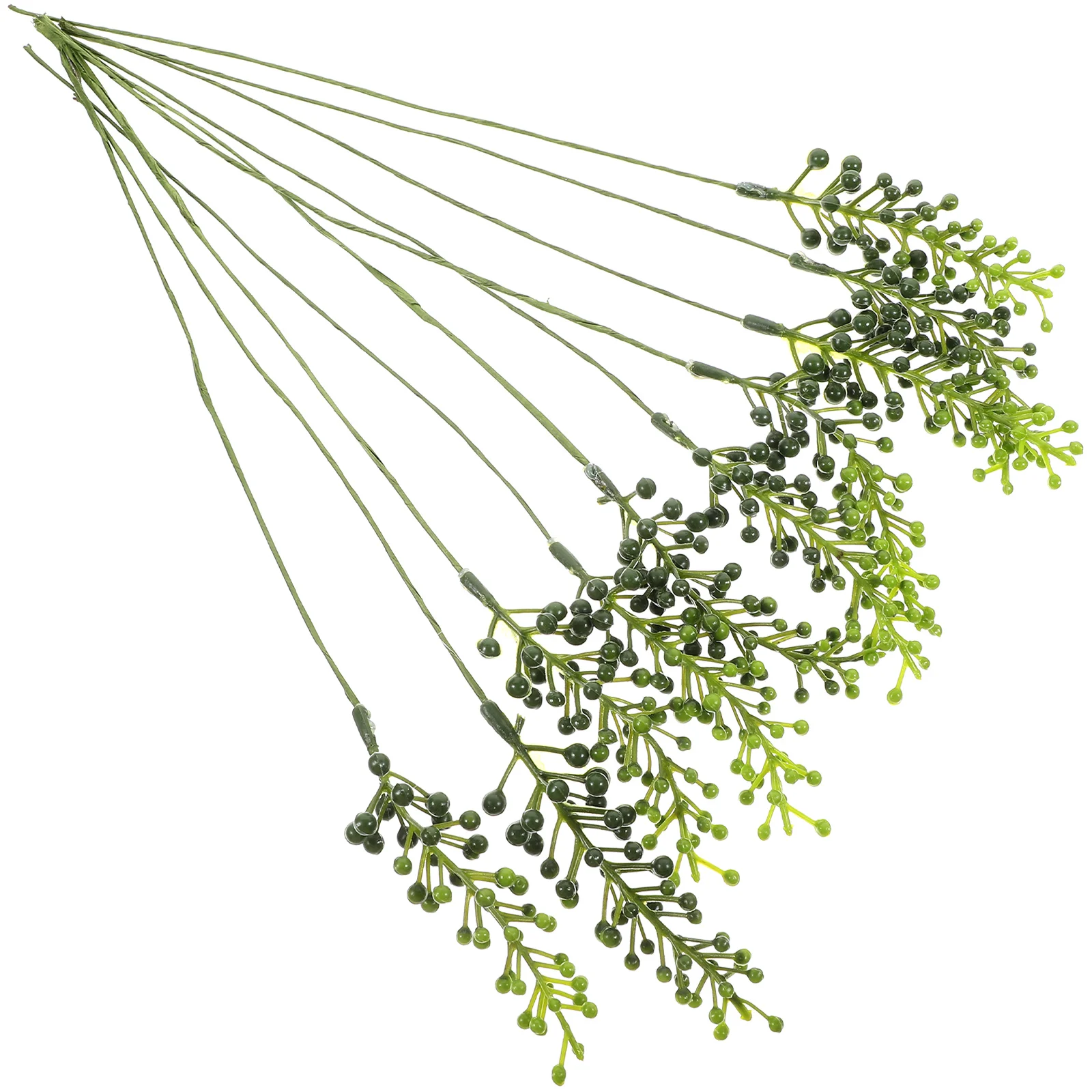 10 Pcs Simulated Green Plant Decoration Artificial Greenery Plants DIY Floral Arrangement Faux Stems Indoor Branches