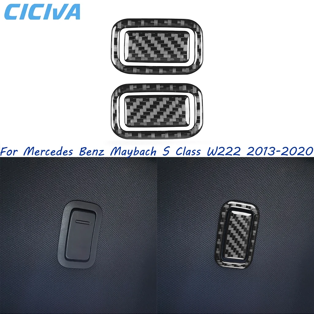 

For Mercedes Benz Maybach S Class W222 2013-2020 Roof Handle Decorative Trim Carbon Fiber Interior Car Accessories Cover Sticker