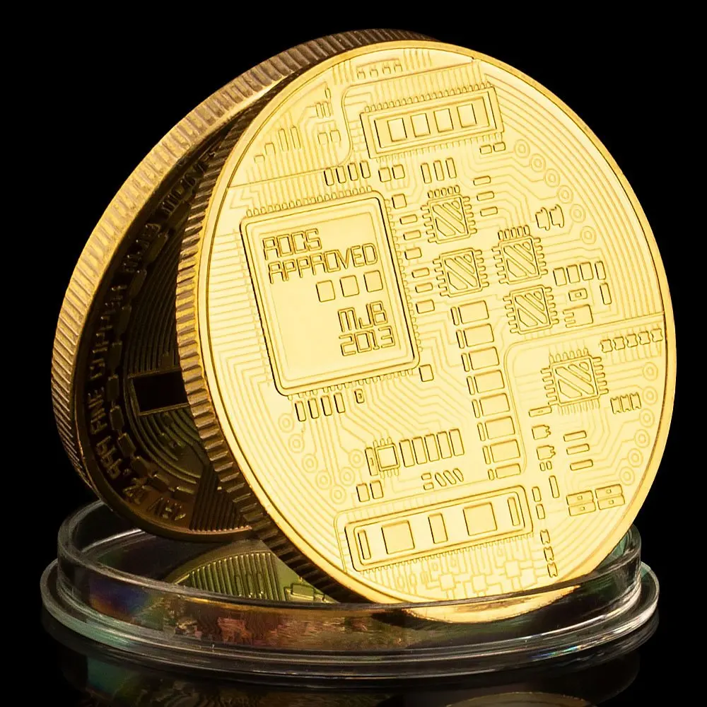 Monero Crypto Coin Gold Plated Souvenirs and Gifts Commemorative Coin Non - Currency Cryptocurrency Coin Collection