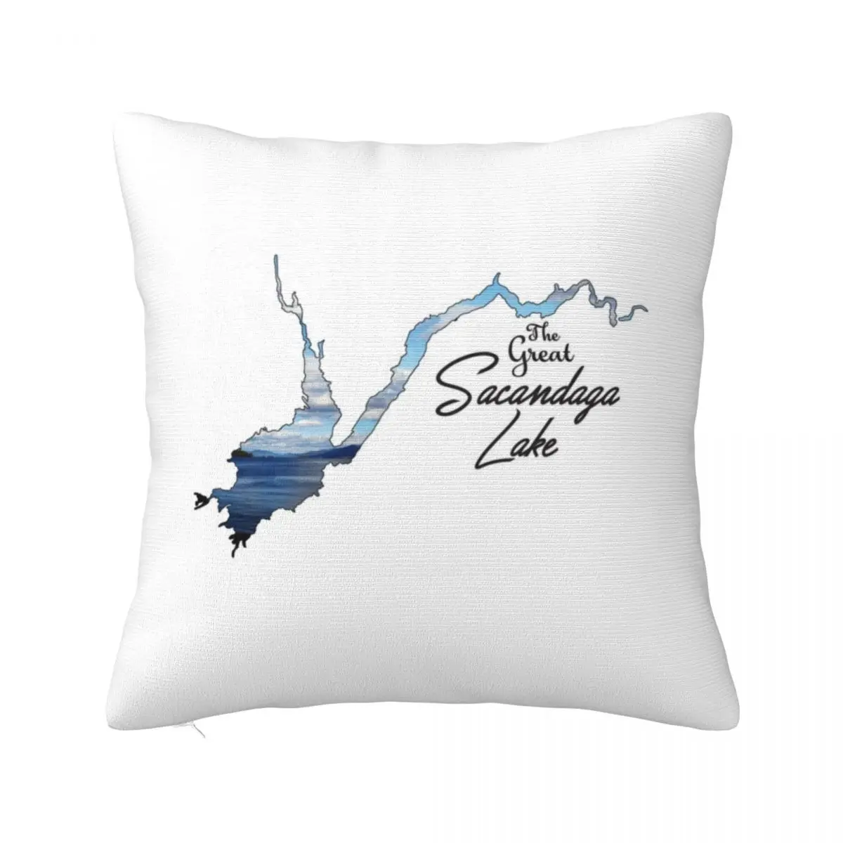 

The Great Sacandaga Lake, NY Throw Pillow Sofa Cushions Covers Pillowcases Bed Cushions Custom Cushion Pillow Cases