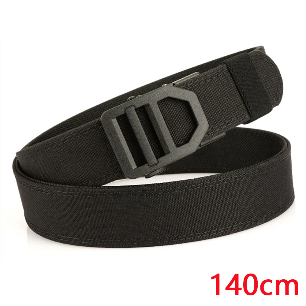 TUSHI Belt 140CM Metal Automatic Buckle Hard Tactical Belt Heavy Duty Thickened Military Belt For Men gun Belt Army Waistband