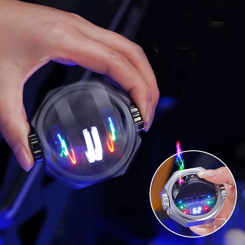 Outdoor Portable EDC Punk Mecha Dual Arc Zinc Alloy Windproof Igniter Camping Hiking Emergency Survival Finger Spinner Tools