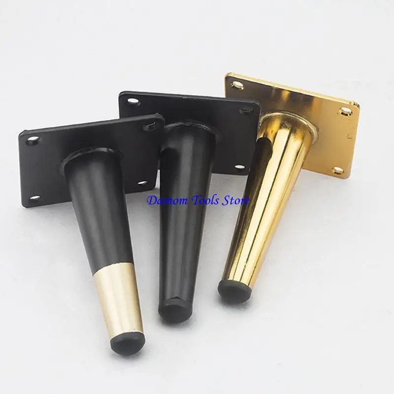57BE 4 Pieces Iron Furniture Support Legs Replacement Feet Metal Sofa Bed Leg Easy to Install Support Table Legs