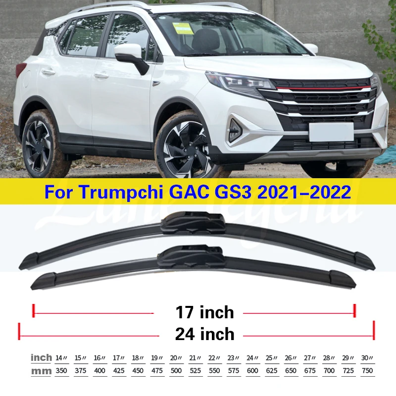 Windshield Windscreen Wiper Blades For Trumpchi GAC GS3 2021 2022 Front Window Wiper Brushes Cutter Car Goods Accessories 24\