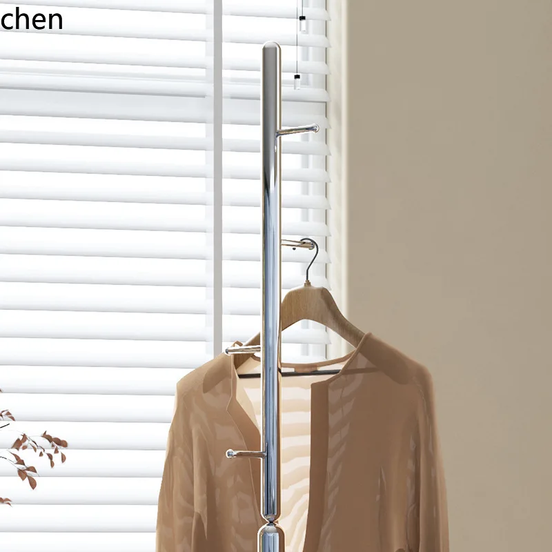 CZ Coat Rack for Home Use, Floor-standing Bedroom, Internet-famous Stainless Steel Clothes Rack, Simple Living Room
