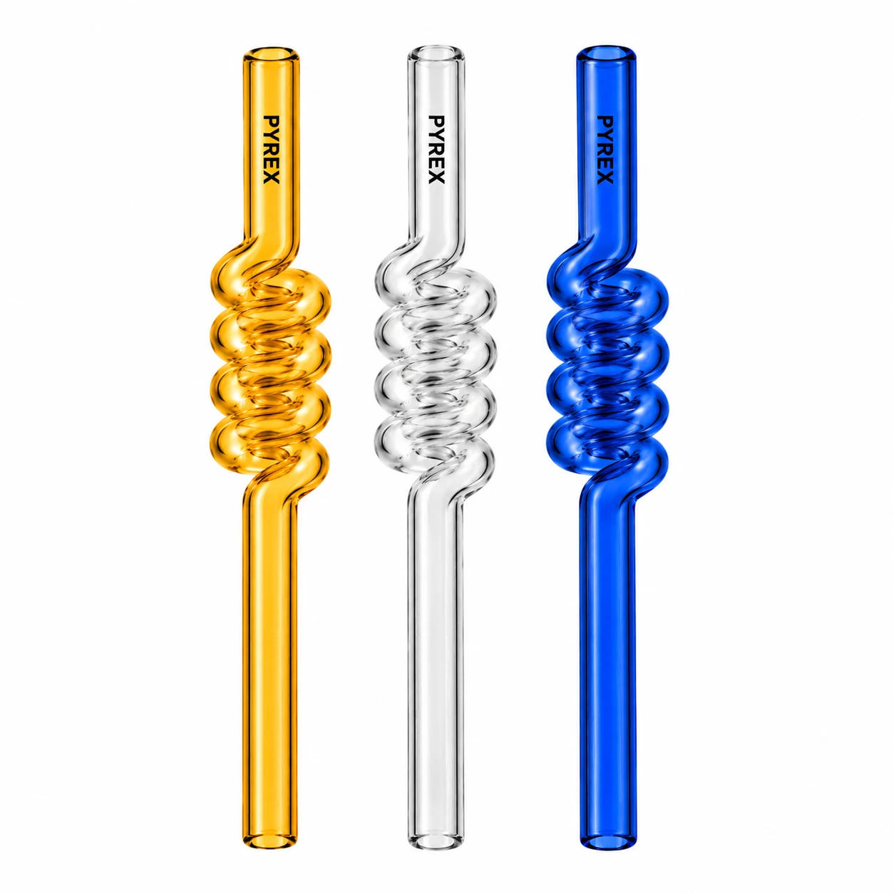 5.6 Inches Curved Pyrex Borosilicate Glass Drinking Straw for Coffee (Please consult the real picture in the chat software)