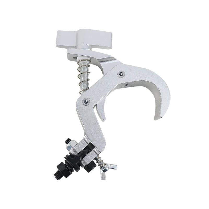 A Pair Duty Hooks Alumimun Alloy Clamper 150kg 40-60mm Truss Bracket Stage Lighting Hook DJ Lights Clamp Holder