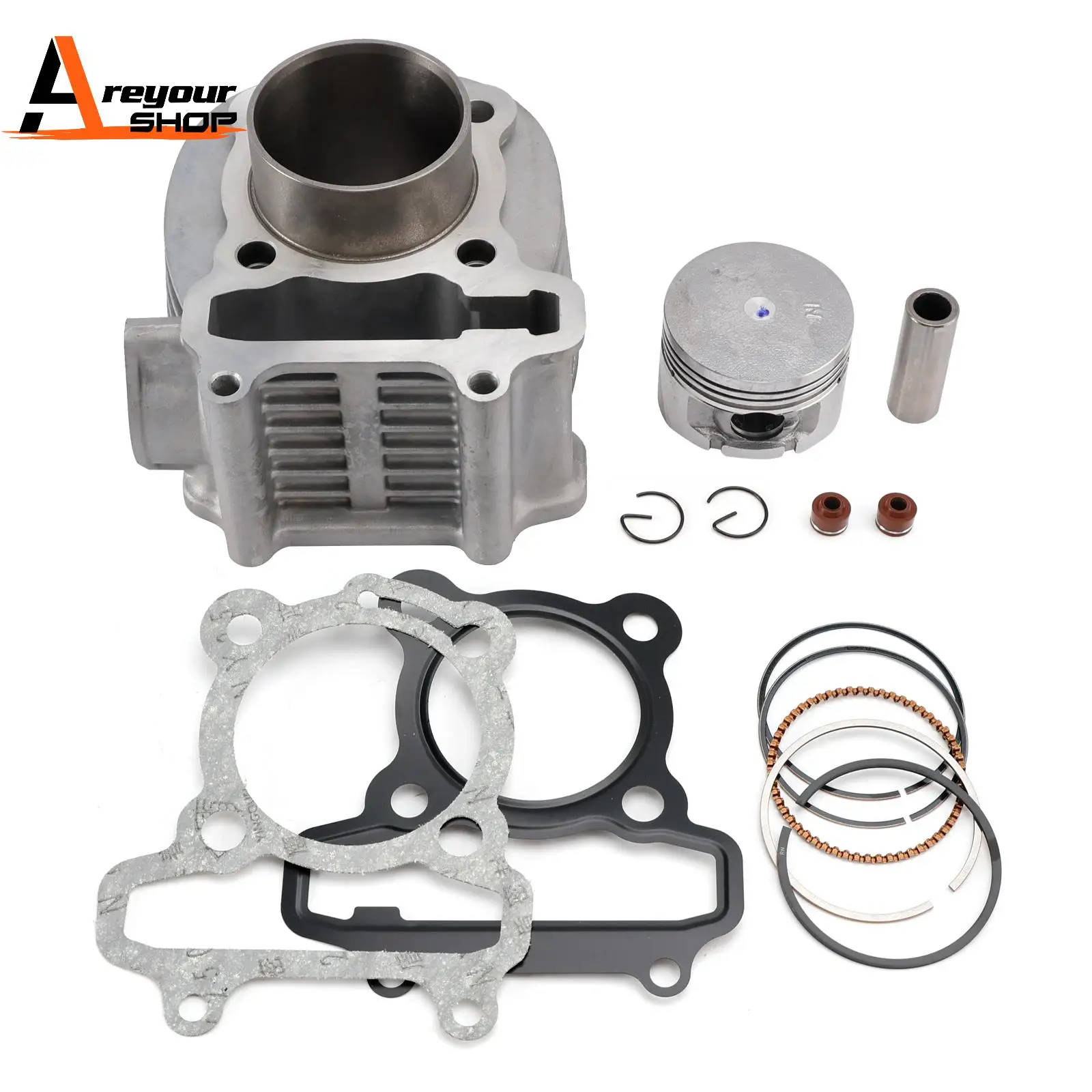 

Areyourshop Cylinder Barrel Kit for Peugeot Citystar Django Speedfight 3 Tweet SYM 125 4T