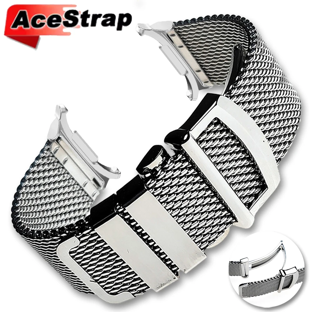 

Миланский ремешок для Samsung Galaxy Watch Ultra 47 мм 1,0 сетчатый ремешок из нержавеющей стали для Galaxy Watch 7, 47 мм, сменный браслет