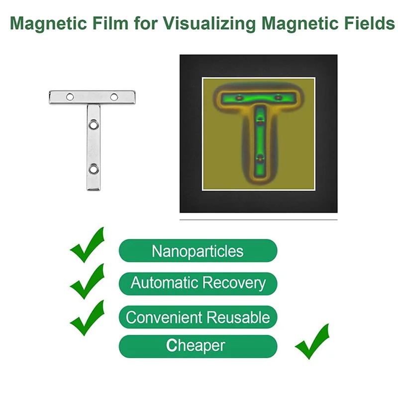 Magnetic Field Viewing Film,Magnetic Field Detector to See Magnetic Fields for Scientific Project Teaching 4 x 4