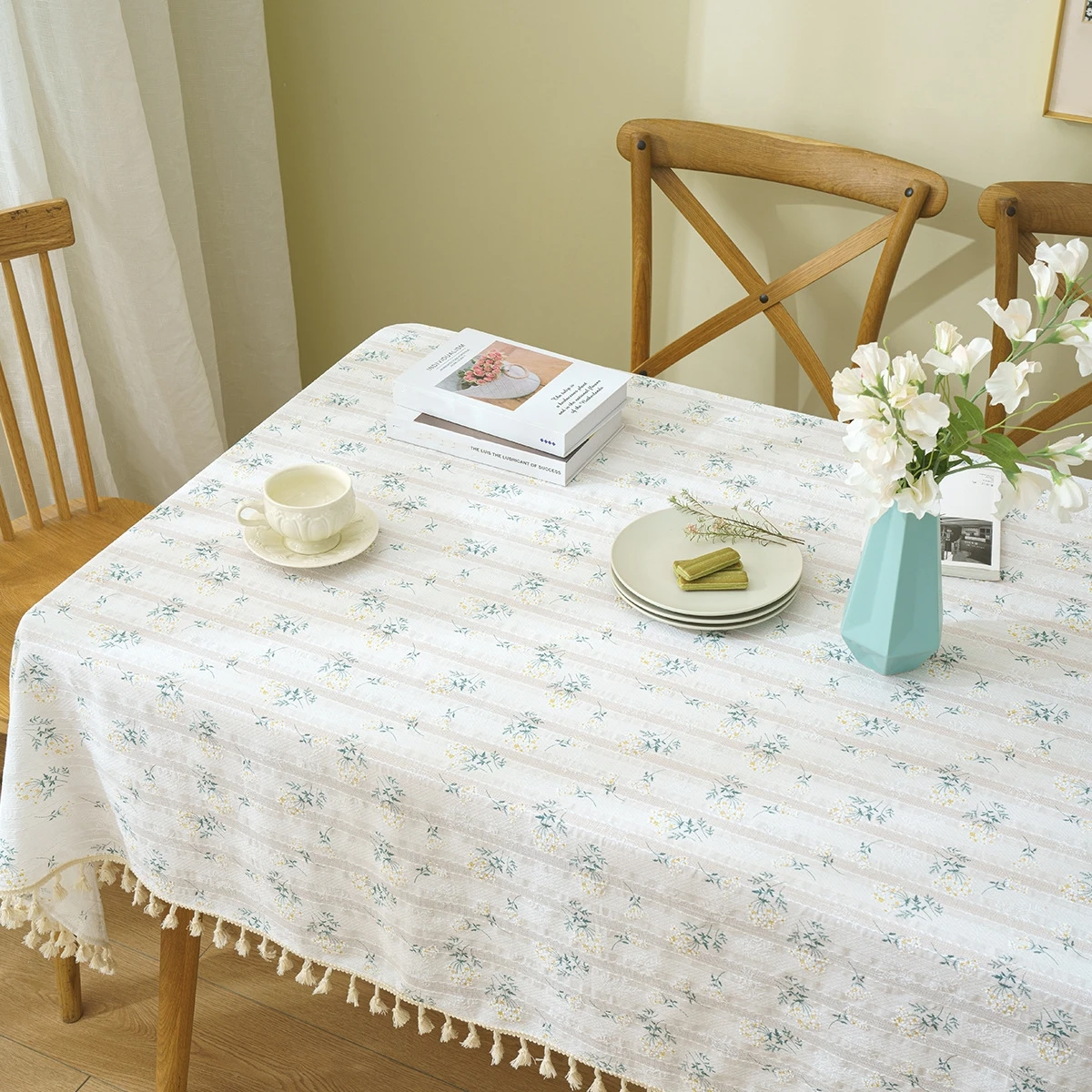 Cotton Square Tablecloth Tea Table Decoration Rectangle Table Cloth Tabletop Decor For Kitchen Wedding Dining Room Desk Cloth