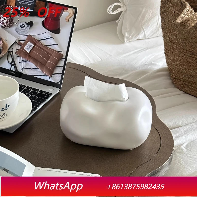 LTT Light Luxury Ceramic Tissue Box Household Creative Paper Drawer Table Drawer Box