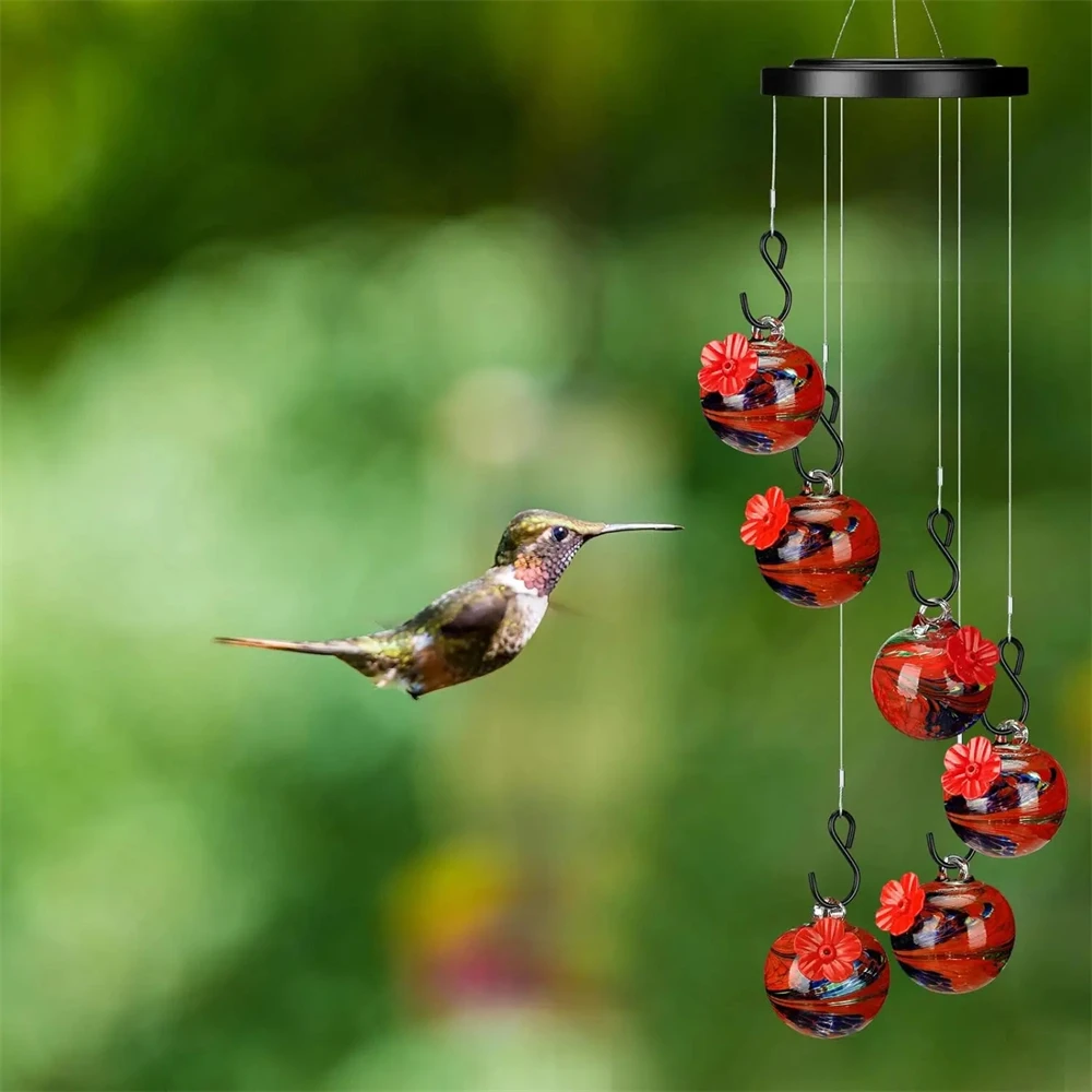 Outdoor Wind Chime Shaped Hummingbird Water Feeder Water Feeder Hanging Bird Water Feeder Bird Feeders Outdoor Hummingbird